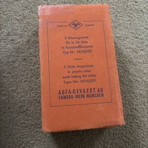 Agfa-Gevaert 2 Slide Magazines In Plastic Case Type No. 5824/200